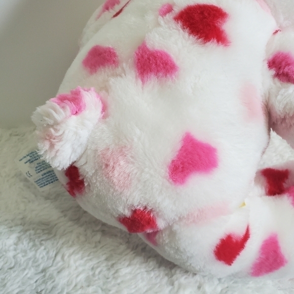 Build A Bear Valentine Hearts White Red Pink Teddy Bear - Picture 8 of 13